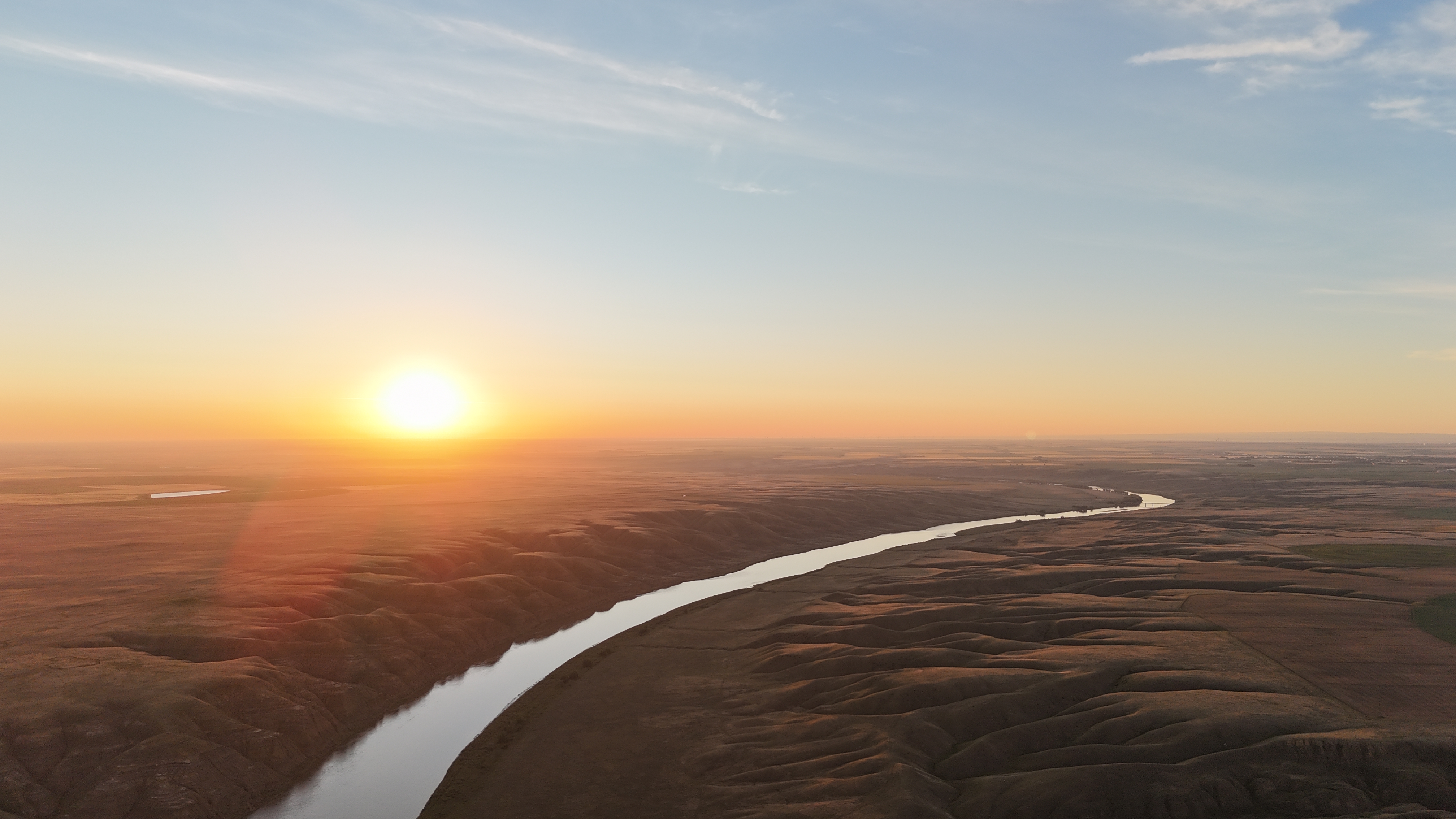 Grand Forks Area Dawn Aeroview